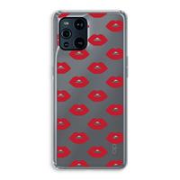 CaseCompany Lips: Oppo Find X3 Transparant Hoesje