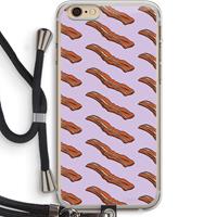 CaseCompany Bacon to my eggs #2: iPhone 6 PLUS / 6S PLUS Transparant Hoesje met koord