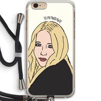 CaseCompany Mary Kate: iPhone 6 PLUS / 6S PLUS Transparant Hoesje met koord