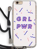 CaseCompany GRL PWR: iPhone 6 PLUS / 6S PLUS Transparant Hoesje met koord