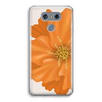 CaseCompany Orange Ellila flower: LG G6 Transparant Hoesje