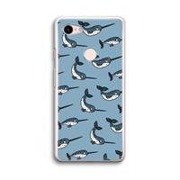 CaseCompany Narwhal: Google Pixel 3 Transparant Hoesje