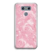 CaseCompany Abstract Painting Pink: LG G6 Transparant Hoesje
