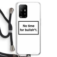 CaseCompany No time: Oppo A95 5G Transparant Hoesje met koord