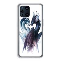 CaseCompany Yin Yang Dragons: Oppo Find X3 Transparant Hoesje