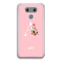 CaseCompany Pink Bouquet: LG G6 Transparant Hoesje