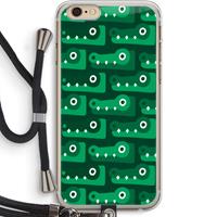 CaseCompany Crocs: iPhone 6 PLUS / 6S PLUS Transparant Hoesje met koord