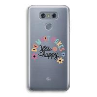 CaseCompany Happy days: LG G6 Transparant Hoesje