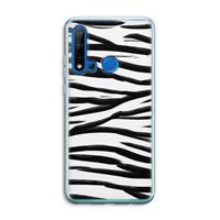 CaseCompany Zebra pattern: Huawei P20 Lite (2019) Transparant Hoesje