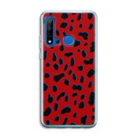 CaseCompany Red Leopard: Huawei P20 Lite (2019) Transparant Hoesje