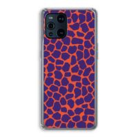 CaseCompany Purple Giraffe: Oppo Find X3 Pro Transparant Hoesje