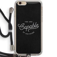 CaseCompany Capable: iPhone 6 PLUS / 6S PLUS Transparant Hoesje met koord