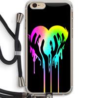 CaseCompany Hold My Heart: iPhone 6 PLUS / 6S PLUS Transparant Hoesje met koord