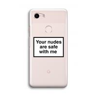 CaseCompany Safe with me: Google Pixel 3 Transparant Hoesje