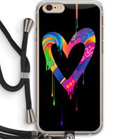 CaseCompany Melts My Heart: iPhone 6 PLUS / 6S PLUS Transparant Hoesje met koord