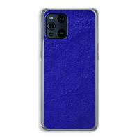 CaseCompany Majorelle Blue: Oppo Find X3 Transparant Hoesje