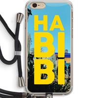 CaseCompany Habibi Majorelle : iPhone 6 PLUS / 6S PLUS Transparant Hoesje met koord