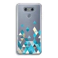 CaseCompany Gekleurde driehoekjes blauw: LG G6 Transparant Hoesje