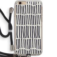 CaseCompany Moroccan stripes: iPhone 6 PLUS / 6S PLUS Transparant Hoesje met koord