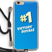 CaseCompany Victory Royale: iPhone 6 PLUS / 6S PLUS Transparant Hoesje met koord