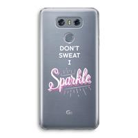 CaseCompany Sparkle quote: LG G6 Transparant Hoesje
