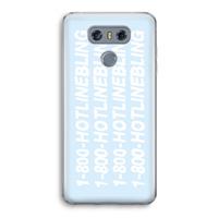 CaseCompany Hotline bling blue: LG G6 Transparant Hoesje