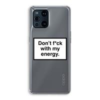 CaseCompany My energy: Oppo Find X3 Pro Transparant Hoesje