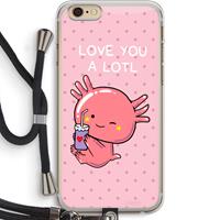 CaseCompany Love You A Lotl: iPhone 6 PLUS / 6S PLUS Transparant Hoesje met koord