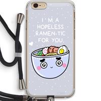 CaseCompany I'm A Hopeless Ramen-Tic For You: iPhone 6 PLUS / 6S PLUS Transparant Hoesje met koord