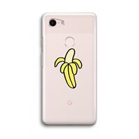 CaseCompany Banana: Google Pixel 3 Transparant Hoesje