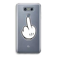 CaseCompany Middle finger black: LG G6 Transparant Hoesje