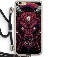 CaseCompany Hell Hound and Serpents: iPhone 6 PLUS / 6S PLUS Transparant Hoesje met koord