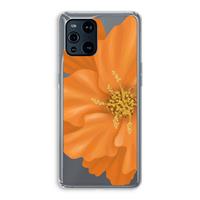 CaseCompany Orange Ellila flower: Oppo Find X3 Pro Transparant Hoesje