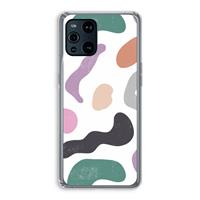 CaseCompany Memphis Shapes: Oppo Find X3 Pro Transparant Hoesje