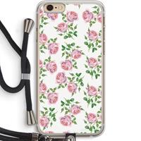 CaseCompany Kleine roosjes: iPhone 6 PLUS / 6S PLUS Transparant Hoesje met koord
