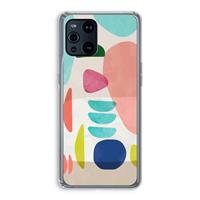 CaseCompany Bold Rounded Shapes: Oppo Find X3 Pro Transparant Hoesje