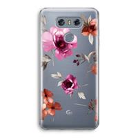 CaseCompany Geschilderde bloemen: LG G6 Transparant Hoesje