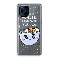 CaseCompany I'm A Hopeless Ramen-Tic For You: Oppo Find X3 Transparant Hoesje