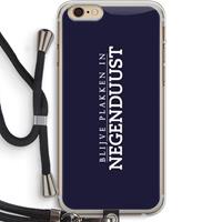 CaseCompany Blijve plakken in Negenduust: iPhone 6 PLUS / 6S PLUS Transparant Hoesje met koord