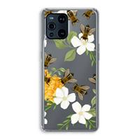 CaseCompany No flowers without bees: Oppo Find X3 Transparant Hoesje