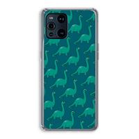 CaseCompany Diplodocus: Oppo Find X3 Pro Transparant Hoesje
