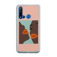 CaseCompany Orange lips: Huawei P20 Lite (2019) Transparant Hoesje