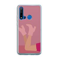 CaseCompany Pink boots: Huawei P20 Lite (2019) Transparant Hoesje