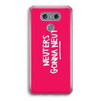 CaseCompany Neuters (roze): LG G6 Transparant Hoesje