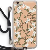 CaseCompany Blossoming spring: iPhone 6 PLUS / 6S PLUS Transparant Hoesje met koord