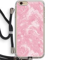 CaseCompany Abstract Painting Pink: iPhone 6 PLUS / 6S PLUS Transparant Hoesje met koord
