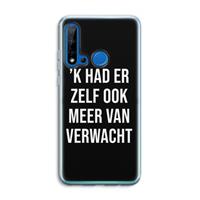 CaseCompany Meer verwacht - Zwart: Huawei P20 Lite (2019) Transparant Hoesje