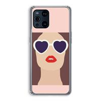 CaseCompany Red lips: Oppo Find X3 Pro Transparant Hoesje