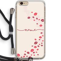 CaseCompany Kusjes: iPhone 6 PLUS / 6S PLUS Transparant Hoesje met koord