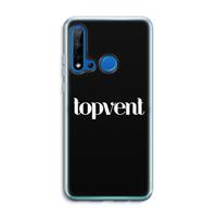 CaseCompany Topvent Zwart: Huawei P20 Lite (2019) Transparant Hoesje